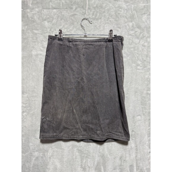 Armani Jeans Dresses & Skirts - Vintage Armani Jeans Black Denim Skirt Made in USA Size 6 High Waist YKK Zip‎
